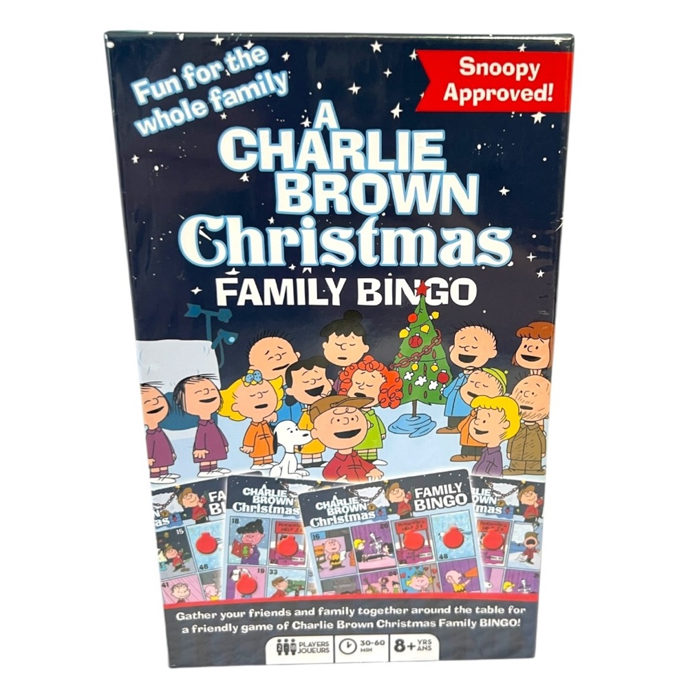Peanuts A Charlie Brown Christmas Family Bingo Game